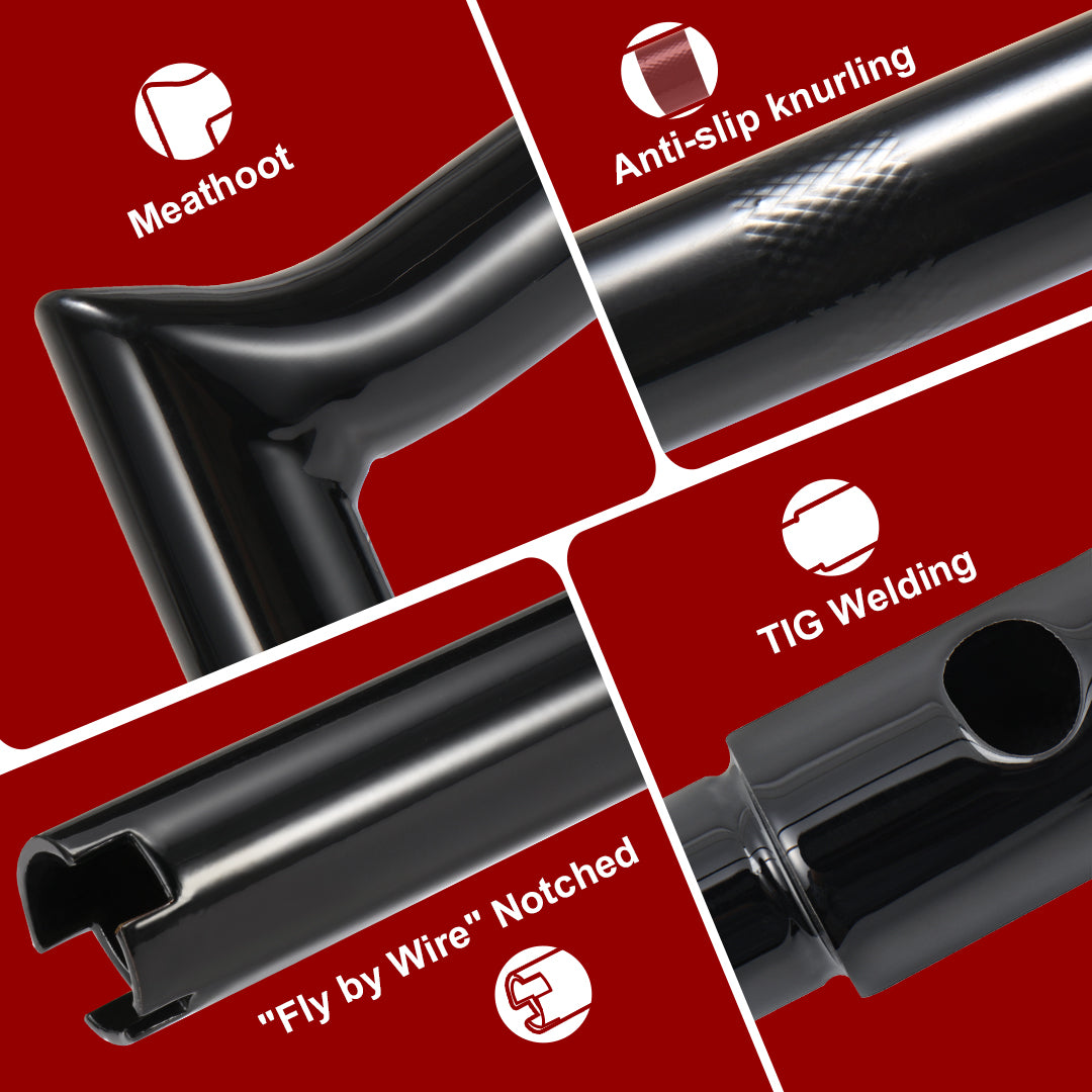 10/12/14/16 inch Meathook Rise Ape Hanger Handlebars for 2015-2023 Harley Touring Road Glide
