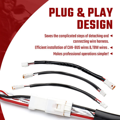 6/8/10/12/14/16 inch Handlebar Switch & Throttle-by-Wire Harness Extension Kit for 2020-Later Harley Touring