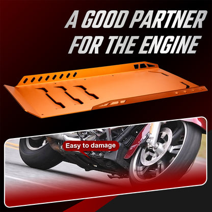 Aluminium Skid Plate Lower Engine Chassis Protection Guard for 2014-2023 Harley Touring