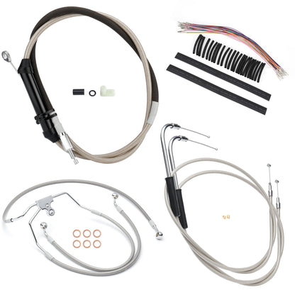 12/14/16 inch Ape Hangers Extended Cable Kits for 2000-2006 Harley Touring without ABS