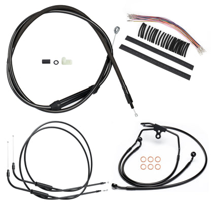 12/14/16 inch Ape Hangers Extended Cable Kits for 2000-2006 Harley Touring without ABS