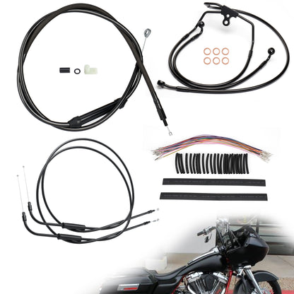 12/14/16 inch Ape Hangers Extended Cable Kits for 2000-2006 Harley Touring without ABS