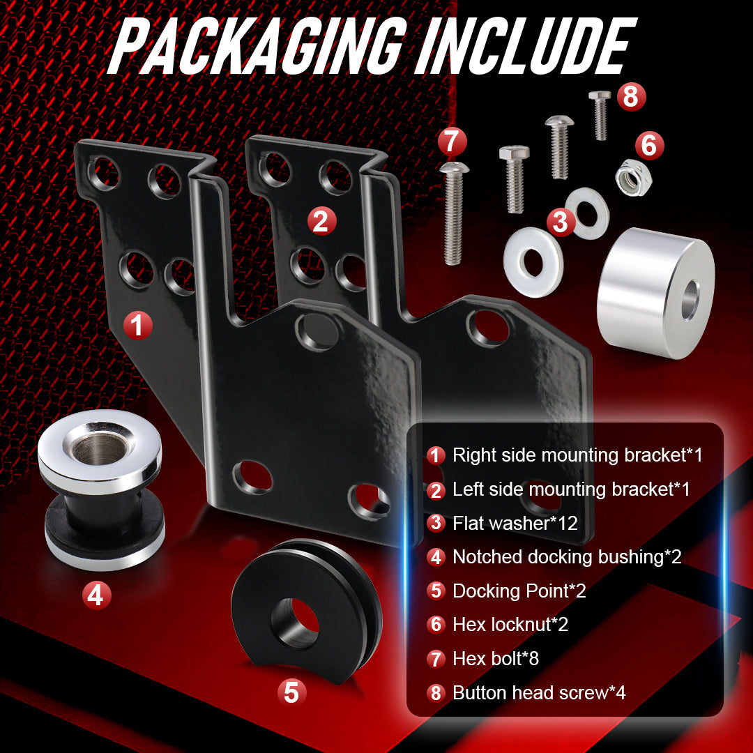 Front Docking Hardware Kit for 1997-2008 Harley Touring