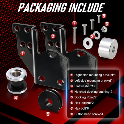 Front Docking Hardware Kit for 1997-2008 Harley Touring