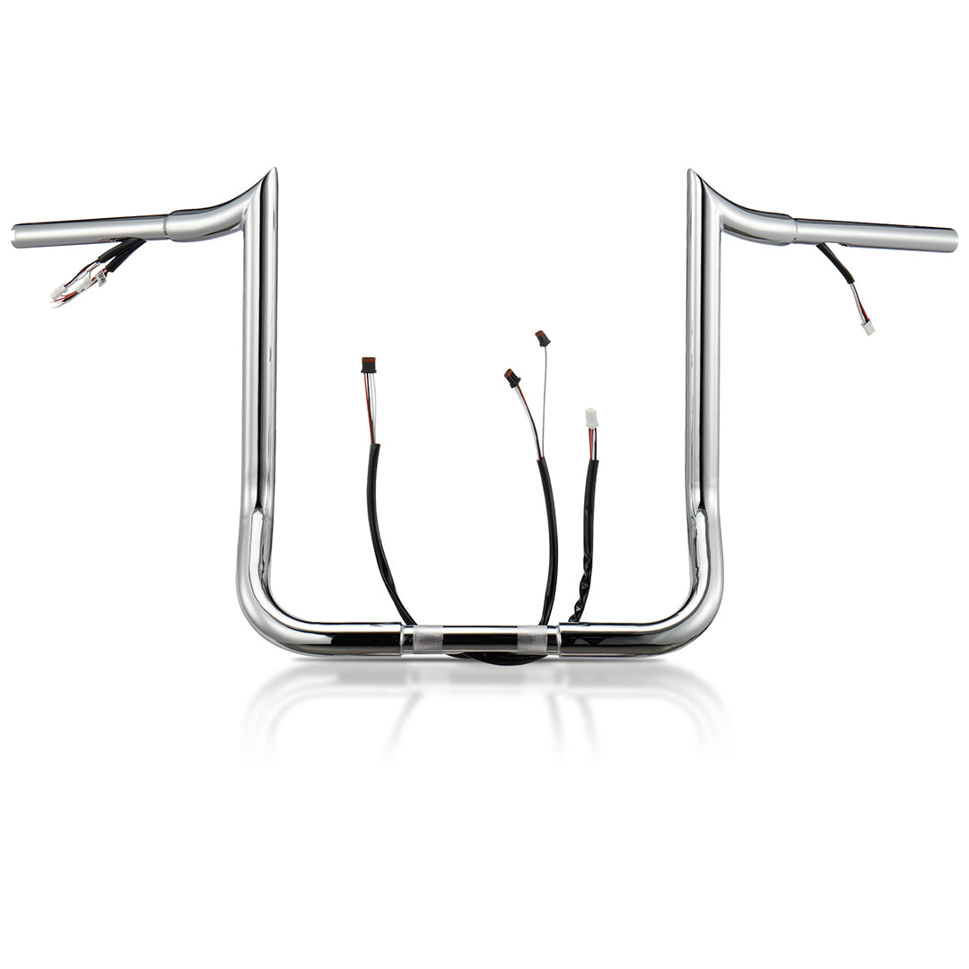 12"/14"/16" Prewired Meathook 1.25" Handlebars for 2016-2023 Harley Touring