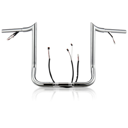 12"/14"/16" Prewired Meathook 1.25" Handlebars for 2016-2023 Harley Touring