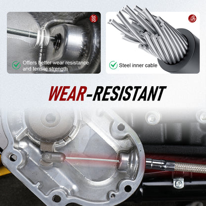 Extended Length Clutch Cable for 2007-Later Harley Touring/Softail/Dyna