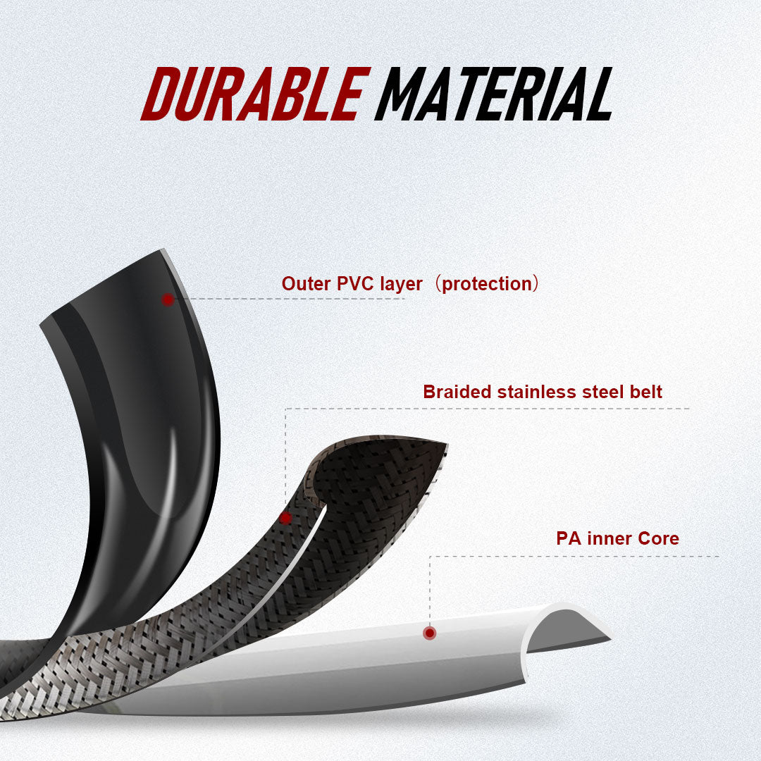 12"/14"/16" Ape Hangers Extended Front Brake Line for 1996-2006 Harley Dyna