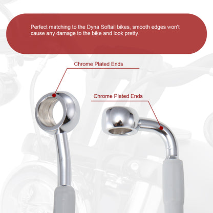 12"/14"/16" Ape Hangers Extended Front Brake Line for 1996-2006 Harley Dyna