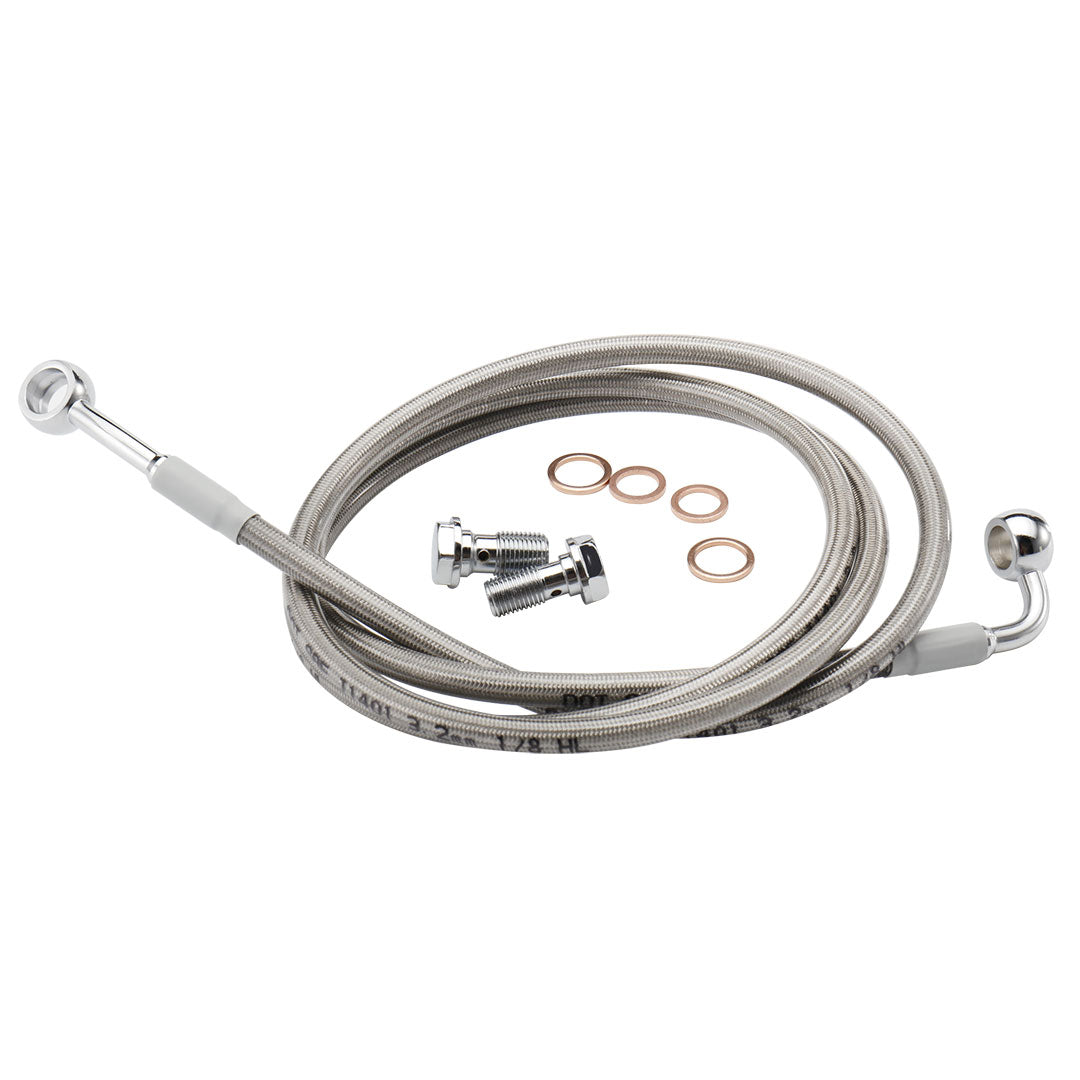 12"/14"/16" Ape Hanger Front Extended Brake Line for 1997-2013 Harley Touring without ABS