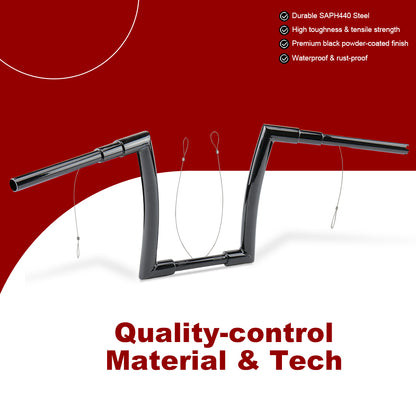 12"/14"/16"/18" Handlebars for 1996-2017 Harley Touring/Dyna/Softail