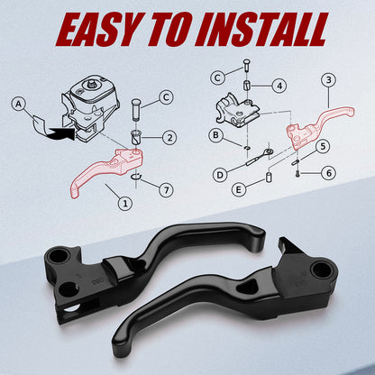 Universal Shorty Hand Control Lever Kit for Harley P/N 44994-07 CNC 6061 Aluminum
