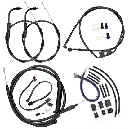 Ape Hanger Dyna Cables Kit Handlebar Extensions for Harley Dyna 2012-2017 with ABS
