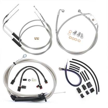 Ape Hanger Dyna Cables Kit Handlebar Extensions for Harley Dyna 2012-2017 with ABS