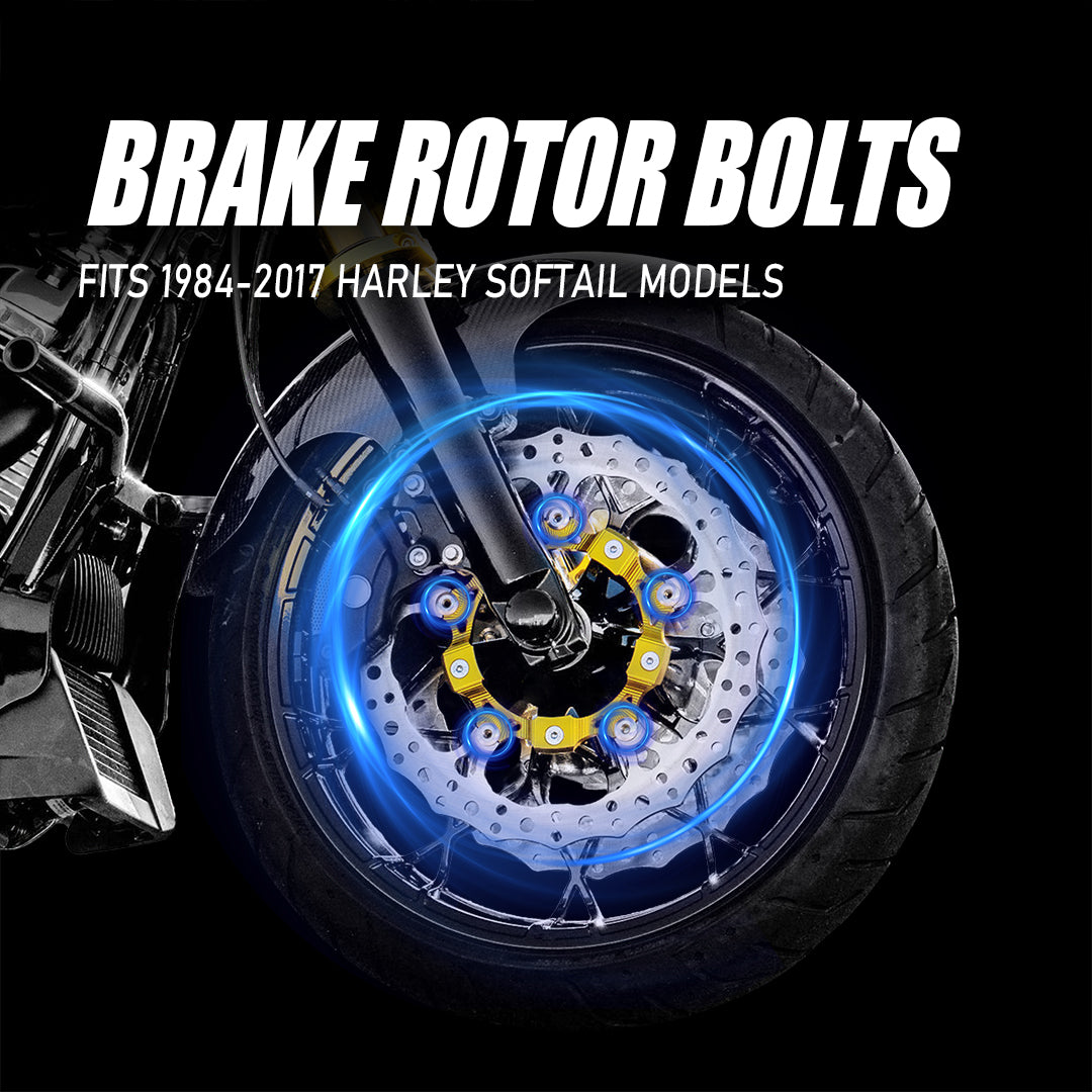 Brake Disc Rotor Hardware Bolts and Nuts for 1984-2017 Harley