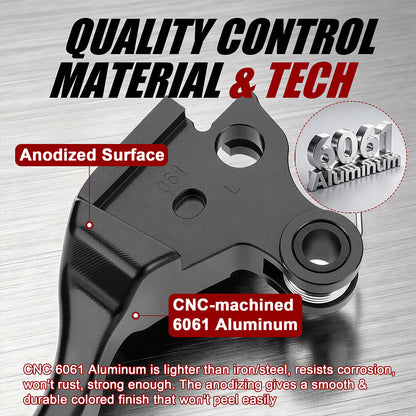 CNC 6061 Aluminum Shorty Hands Levers Kit for 23.5-Later Touring