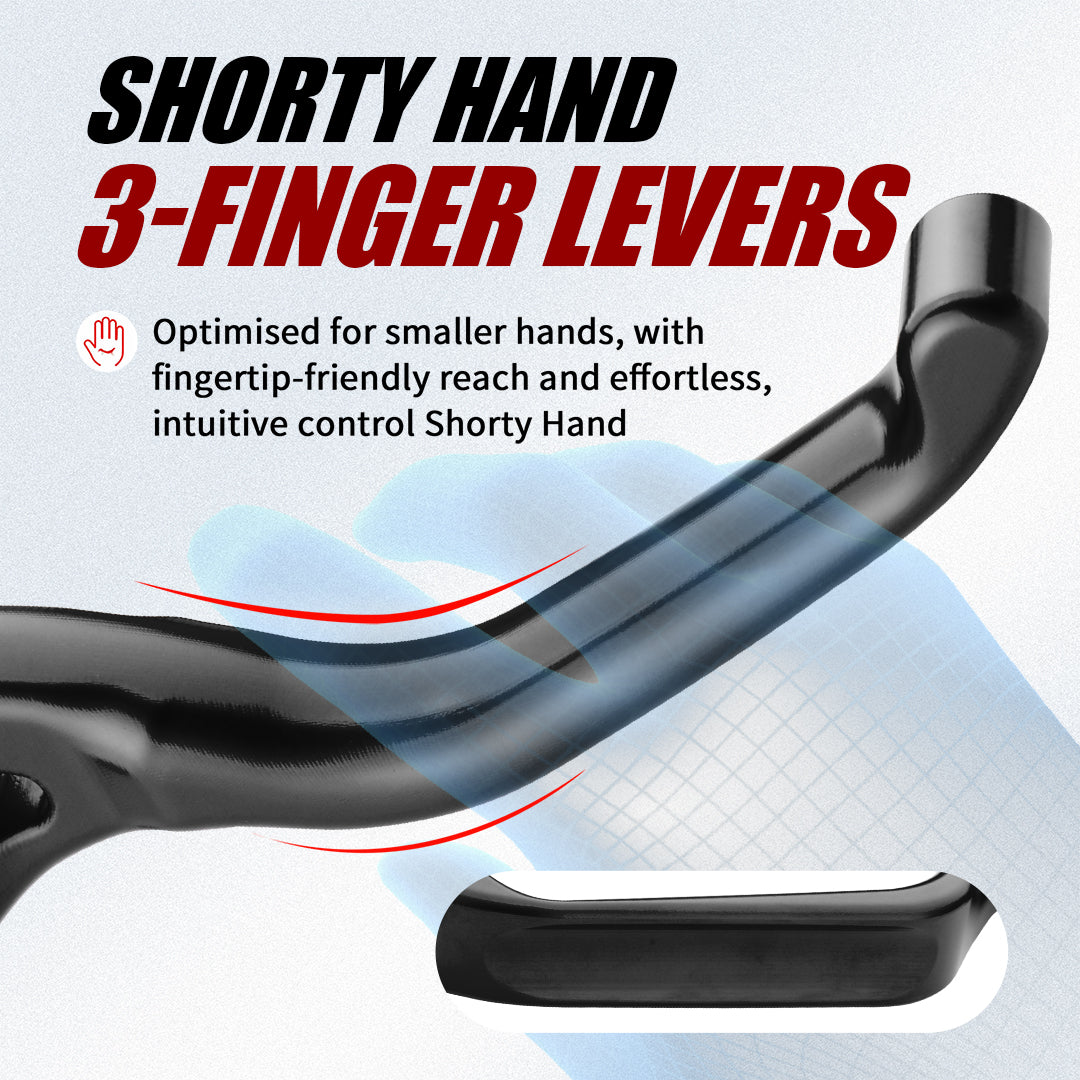 CNC 6061 Aluminum Softail Shorty Hands 3-Finger Levers Kit for Harley 2015-2024 Softail