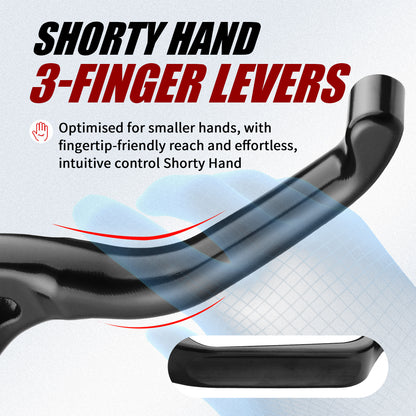 CNC 6061 Aluminum Softail Shorty Hands 3-Finger Levers Kit for Harley 2015-2024 Softail