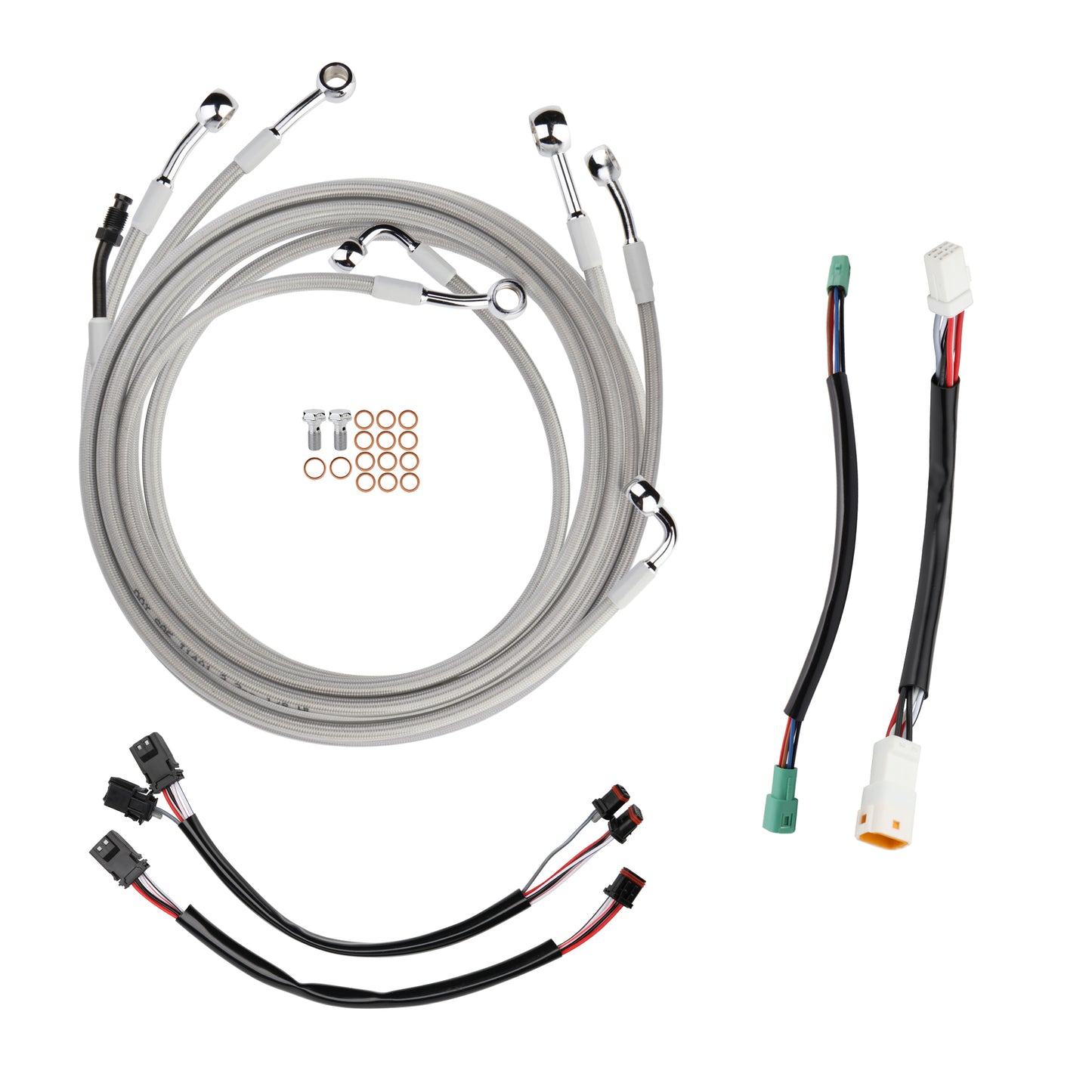 12/14/16 inch Ape Hanger Handlebar Cables Line kits for 2014-2015 Harley Touring with ABS
