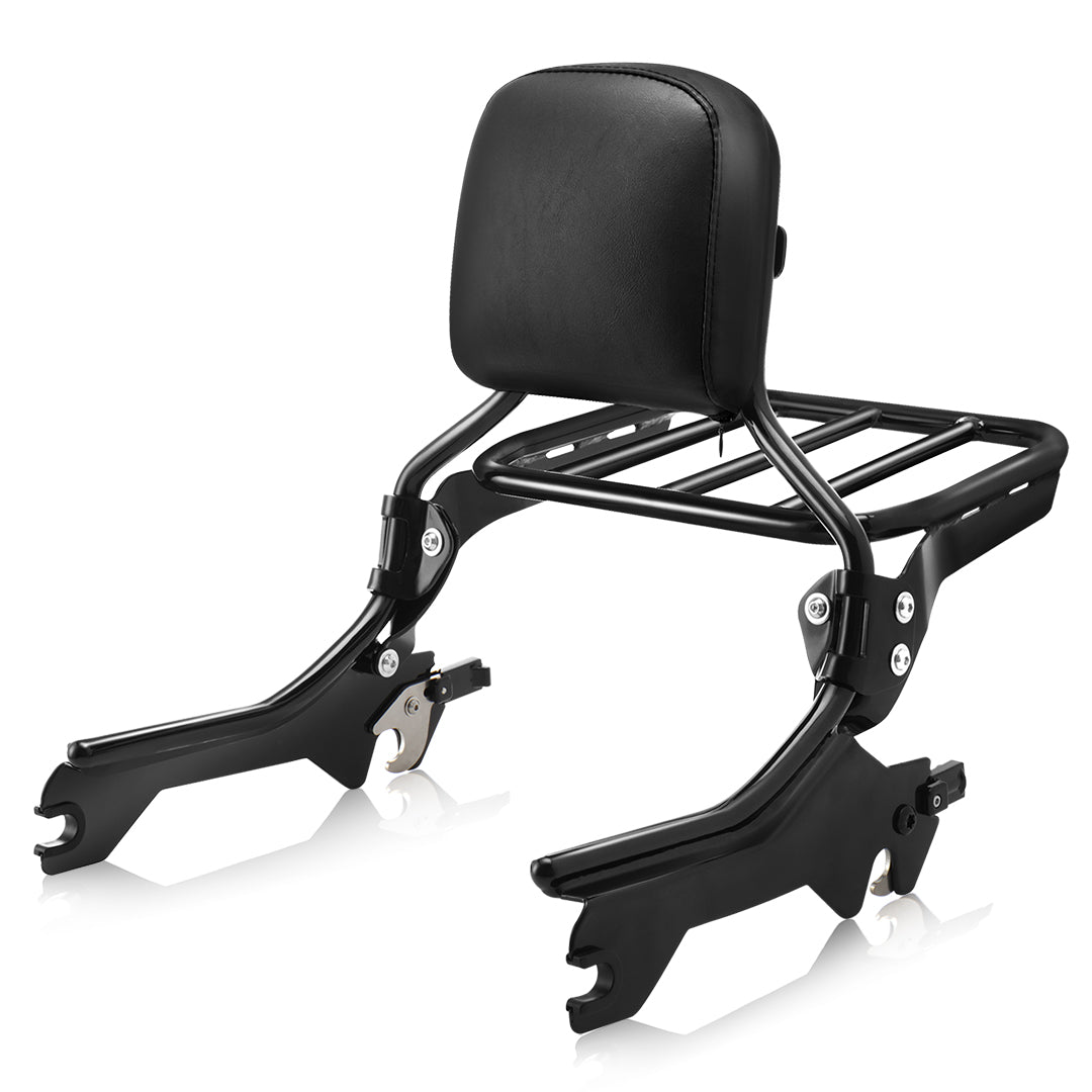 Detachable Backrest Sissy Bar with Luggage Rack for Harley 2018-Later Softail
