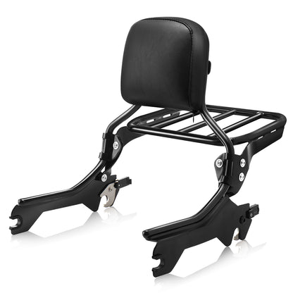 Detachable Backrest Sissy Bar with Luggage Rack for Harley 2018-Later Softail