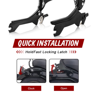 Detachable Backrest Sissy Bar with Luggage Rack for Harley 2018-Later Softail