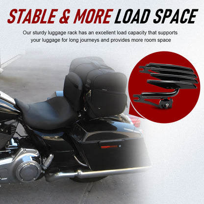 Detachable Stealth Luggage Rack Fender Shelf for Harley Touring 2009-Later