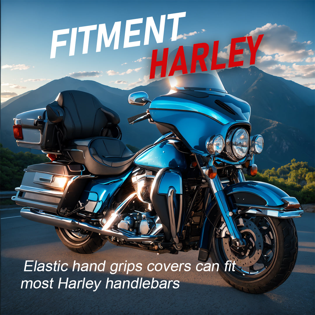 Diamond Pattern Silicone Hand Grips Covers for Harley Models
