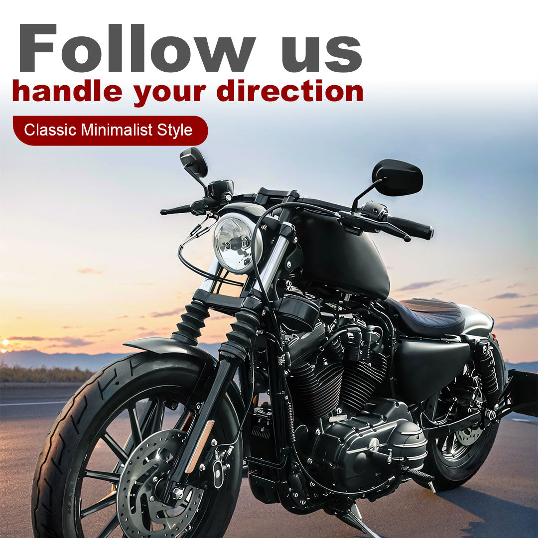 Dimpled Simple Fat Drag Bars for Harley Sportster XL 2007-Later