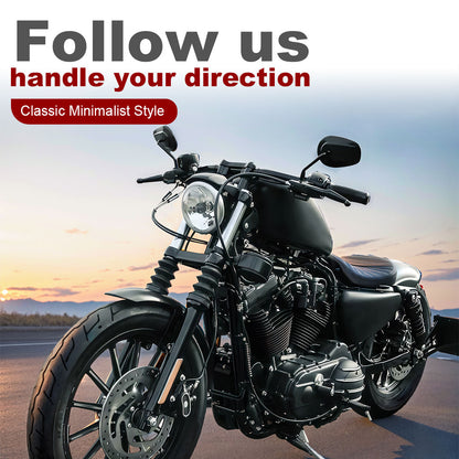 Dimpled Simple Fat Drag Bars for Harley Sportster XL 2007-Later