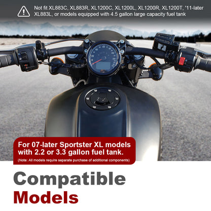 Dimpled Simple Fat Drag Bars for Harley Sportster XL 2007-Later