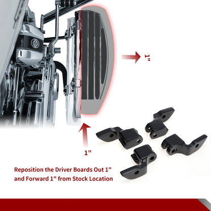 Driver Floorboard Relocation Brackets for Harley Softail 2000-2017