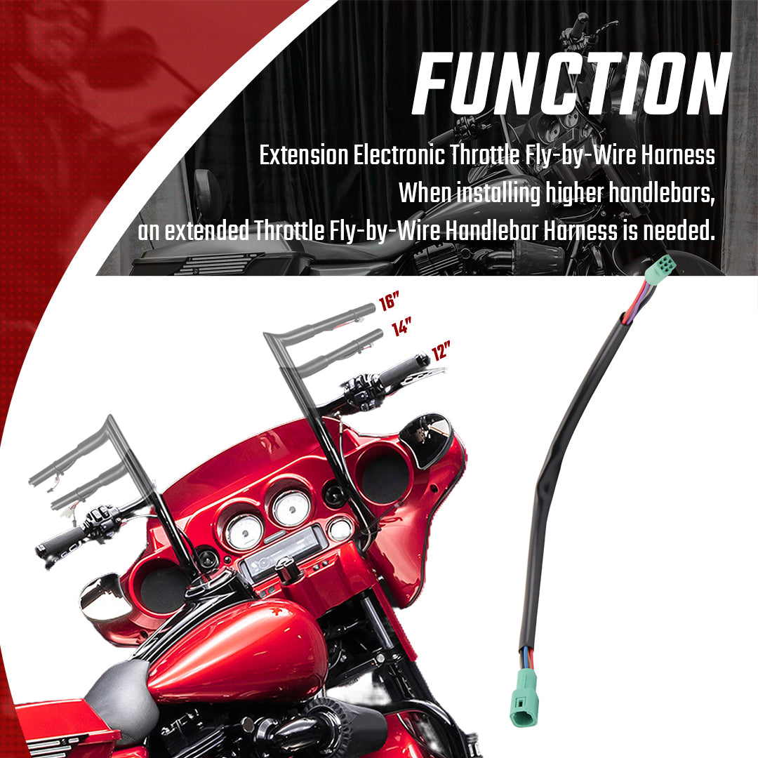 Electronic Throttle Fly by Wire Handlebar Harness TBW for Harley Touring 2008-2015