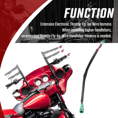 Electronic Throttle Fly by Wire Handlebar Harness TBW for Harley Touring 2008-2015