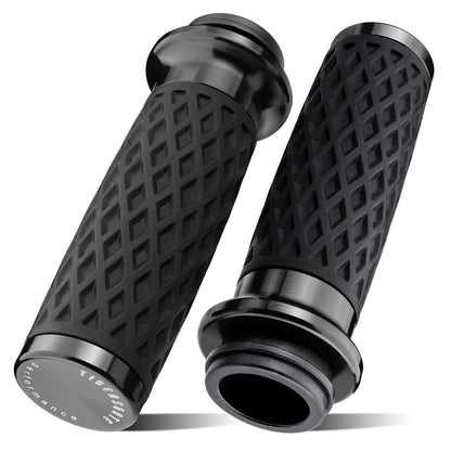 Electronic Throttle Handlebar Hand Grips with Front & Rear End Cap for Harley Dyna Softail Touring 2008-Later