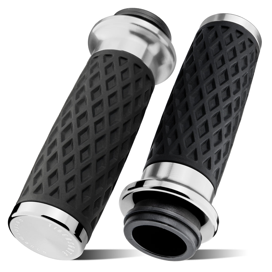 Electronic Throttle Handlebar Hand Grips with Front & Rear End Cap for Harley Dyna Softail Touring 2008-Later
