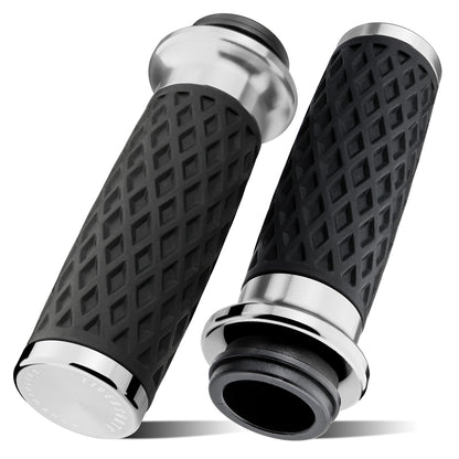 Electronic Throttle Handlebar Hand Grips with Front & Rear End Cap for Harley Dyna Softail Touring 2008-Later