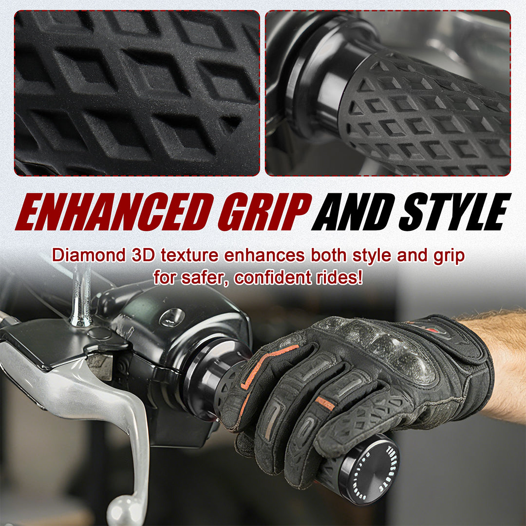 Electronic Throttle Handlebar Hand Grips with Front & Rear End Cap for Harley Dyna Softail Touring 2008-Later