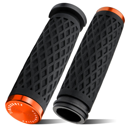 1 Inch Electronic Throttle Handlebar Hand Grips with Rear End Cap for Harley Dyna Softail Touring 2008-Later