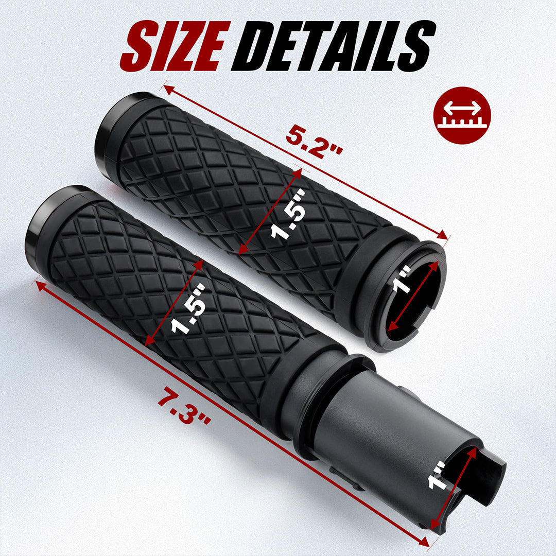 Electronic Throttle Handlebar Hand Grips with Rear End Cap for Harley Softail Street/Road Glide 2023-Later