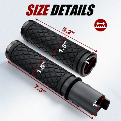 Electronic Throttle Handlebar Hand Grips with Rear End Cap for Harley Softail Street/Road Glide 2023-Later
