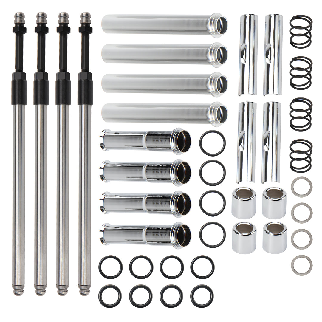 EVO Adjustable Pushrods & Covers Kit for Harley Evolution 1984-1999 Dyna Softail FXR Touring Models