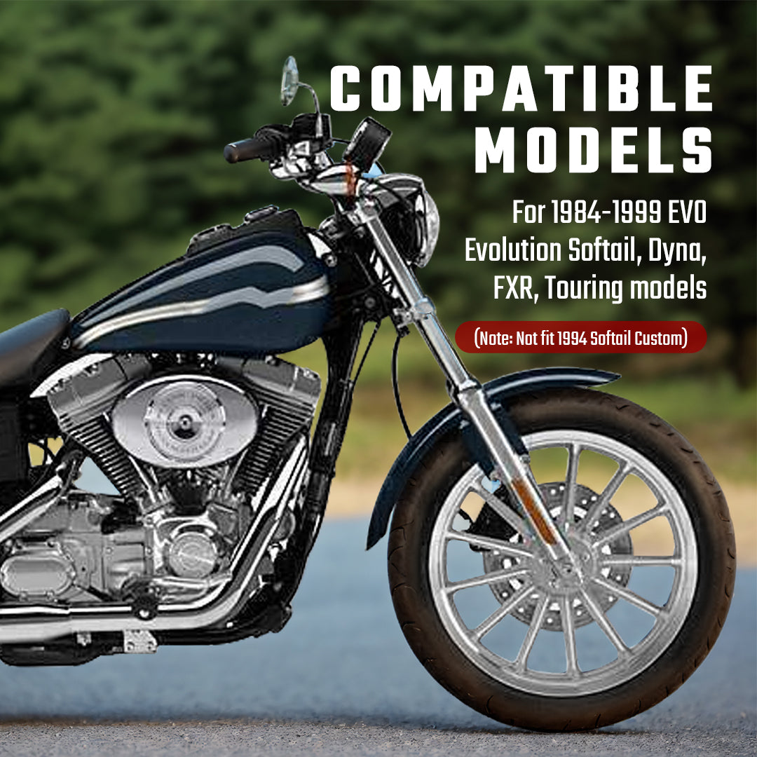 EVO Adjustable Pushrods & Covers Kit for Harley Evolution 1984-1999 Dyna Softail FXR Touring Models