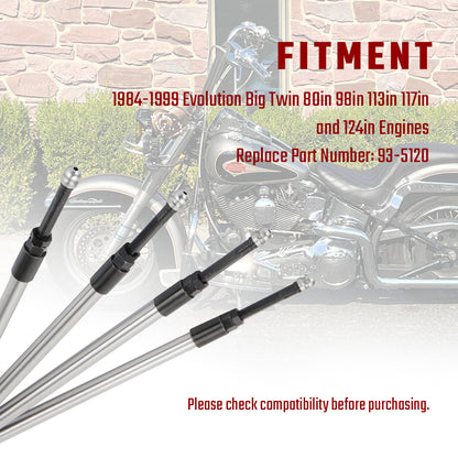 EVO Big Twin Adjustable Pushrods Kit for Harley 1984-1999