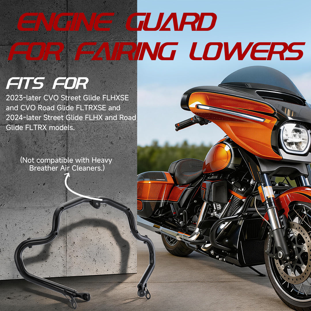 Fairing Lowers Engine Guard Crash Bars for Harley Touring 2023-Later