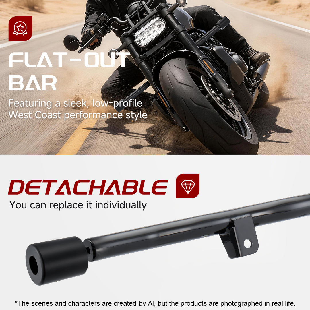 Flat-Out Engine Guard Highway Front Crash Bar for 2021-Later Harley Sportster Nightster RH1250S RH975 RH975S