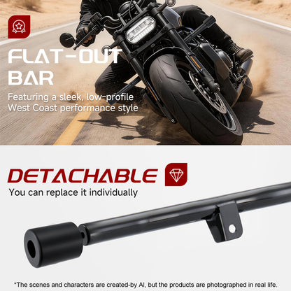 Flat-Out Engine Guard Highway Front Crash Bar for 2021-Later Harley Sportster Nightster RH1250S RH975 RH975S