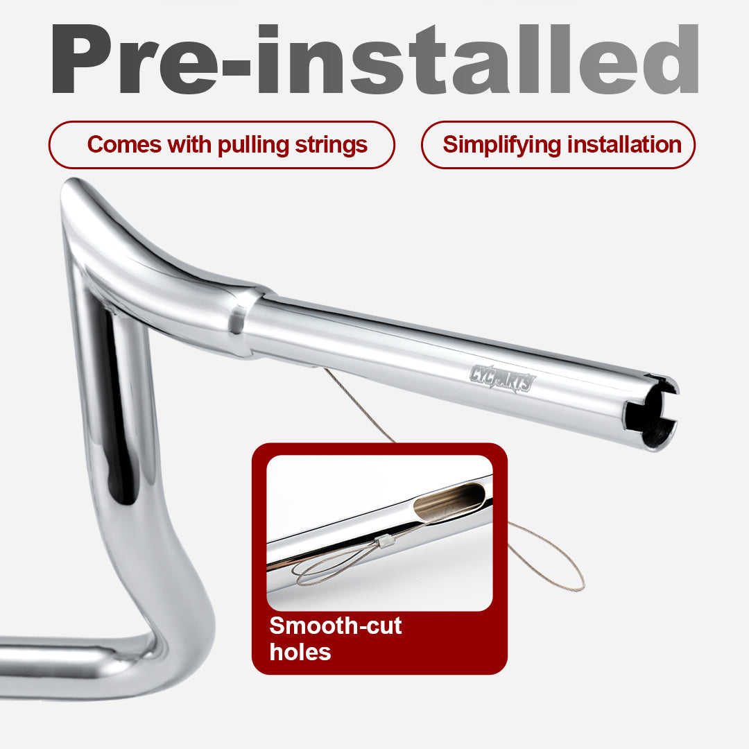 For Harley 1986-2023 Touring Handlebars with 8"/10"/12"/14"
