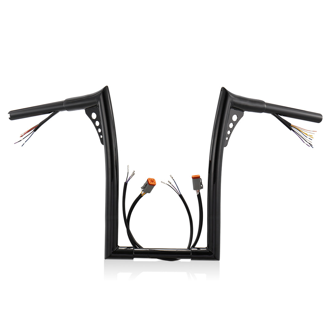 For Harley Softail/Dyna/Sportster/Road King 1996-2006 Bat Wing Meathook Pre-wired Ape Hangers