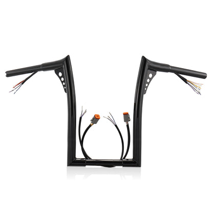 For Harley Softail/Dyna/Sportster/Road King 1996-2006 Bat Wing Meathook Pre-wired Ape Hangers